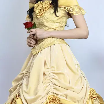 벨 공주 드레스 대여 졸업사진 졸사 미녀와야수 의상 디즈니 컨셉 할로윈, حجم الصورة 360x360