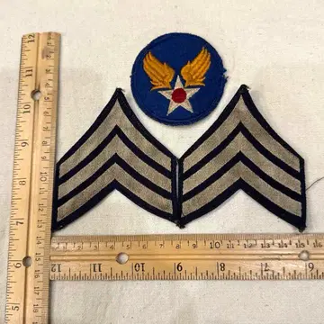 3장 세트 실물 US ARMY AIR FORCES 대전 WW2 와펜 자수