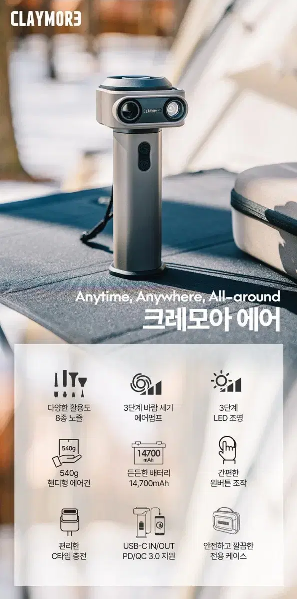 Cremoa Cordless Handy Air Gun Air