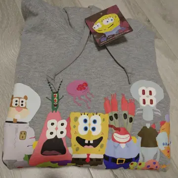 유니클로 SpongeBob SquarePants 후드티 그레이