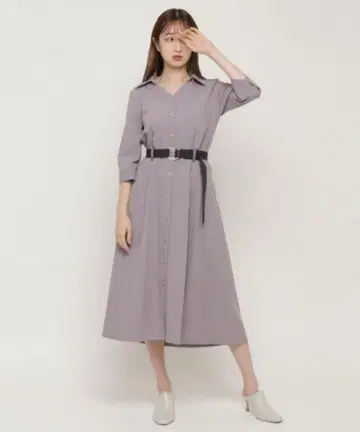 레이디 아젤 REDYAZEL 롱 원피스 라벤더 봄/가을 연보라색 S