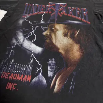 00s~WWF 언더 테이커 양면 프린트 티셔츠 UNDERTAKER