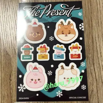 Day6 입장 특전 the present denimalz 씰 스티커