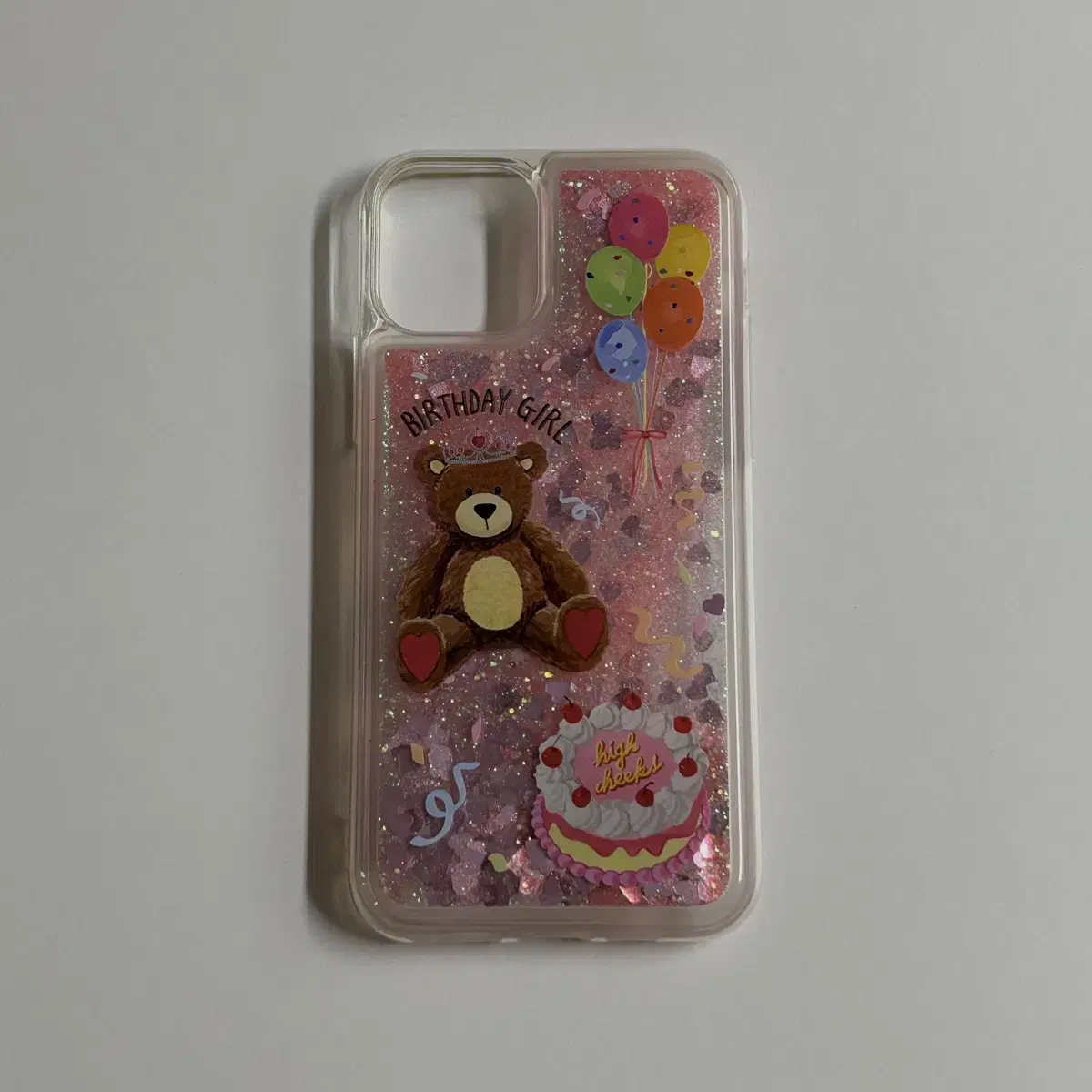 [High Cheeks] Bear Glitter Jelly Case