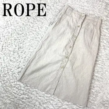 ROPE 로페 앞 버튼 사다리꼴 스커트 라이트 베이지 38 B3011