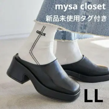 시마무라 mysacloset 다나카 리나 사보 샌들 통굽 뮬 신발