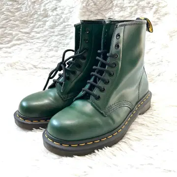 컨디션 최상 레어 닥터마틴 부츠 25cm 그린 8홀 플레인토