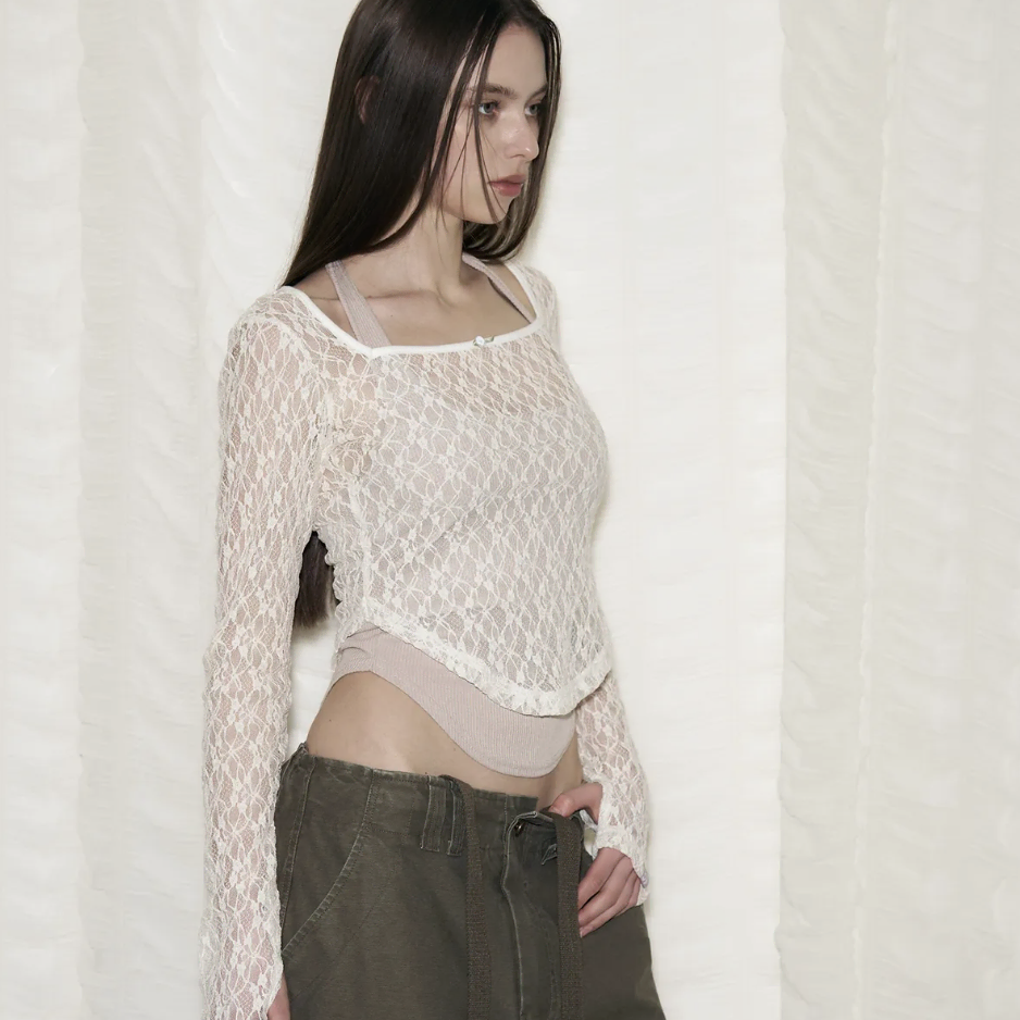PLEASENOFOLLOW ■ Rachel Lace Top Rachel Lace Top (Black) - 플리즈노팔로우