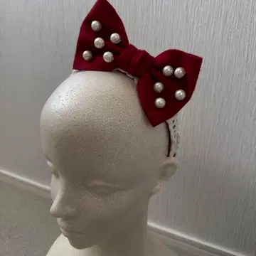 셜리 템플 앨리스 머리띠 스탠드 리본 펄