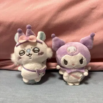 치이카와 모몽가 쿠로미 산리오 콜라보 페어 브로치 마스코트
