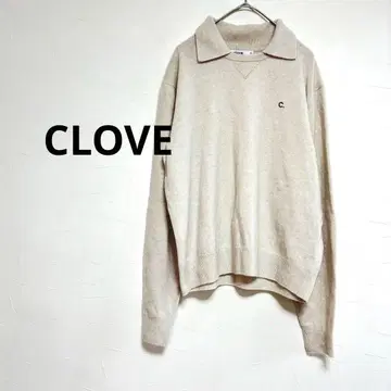 클로브 CLOVE 폴로 니트 아이보리 크림 여성용 M