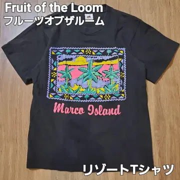 Fruit of the Loom 리조트 티셔츠 구제 의류 마르코 아일랜드