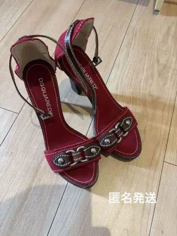 DSQUARED2 디스퀘어드 빨간색 힐 펌프스 샌들 24cm