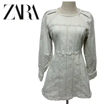 ZARA 솔기 디테일 데님 원피스 자라 미니 원피스 튜닉
