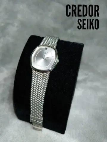 CREDOR SEIKO 스퀘어 손목시계 실버 크레도르 남성용