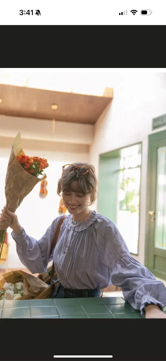 르니나 블루 스트라이프 셔츠 블라우스 유메르 시엔느 낫띵리튼 얼바닉 시에