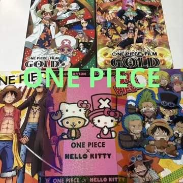 원피스 책받침 5종 세트 ONE PIECE 필름 GOLD 외 산리오