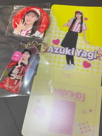 AKB48 야기 아이즈키 라운드 원 아크링 키링 캔뱃지 스탠디 코스터