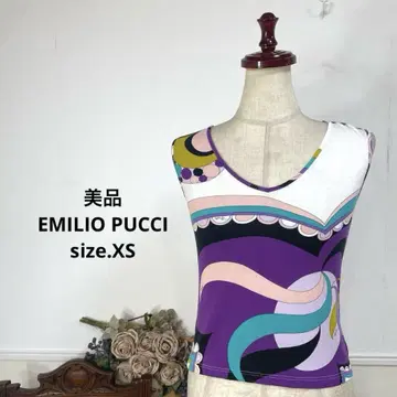 88 새상품급 EMILIO PUCCI 푸치 패턴 슬리브리스