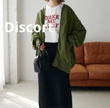 디스코트 Discoat 빅 MA1 블루종 오버 사이즈 카키 F