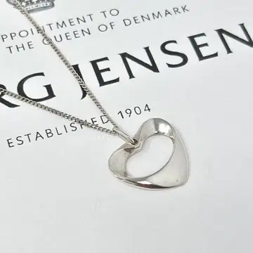GEORG JENSEN 152A 하트 펜던트 목걸이 실버 925