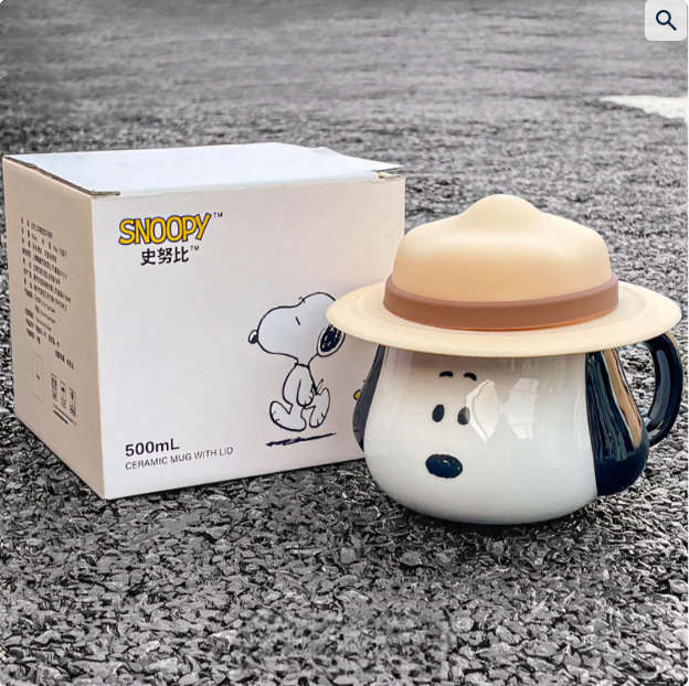 스누피 밀짚모자 머그컵 500ml