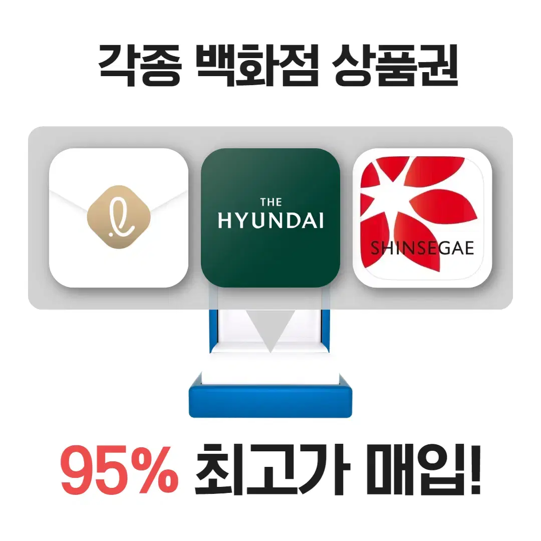 [ 95% ] 각종 백화점 모바일상품권 , 지류상품권 최고가매입