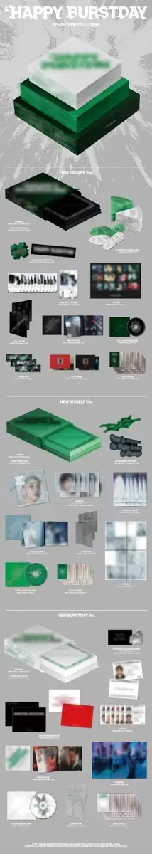 분철확정 세븐틴 정규 5집 일반반 세트, 캐럿반, 위버스, kit 분철