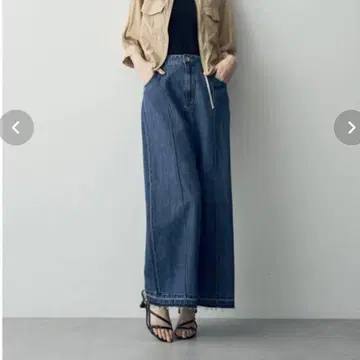 YECCAVECCA 면 린넨 배기 데님 팬츠