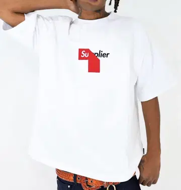 supplier 공급 업체  박스 로고   오버 사이즈 티셔츠  M