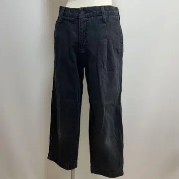 BANANA REPUBLIC 블랙 데님 와이드 팬츠
