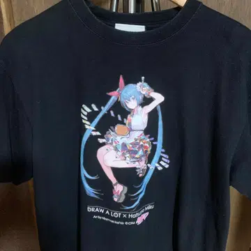 하츠네 미쿠 프린트 티셔츠 사이즈 XL