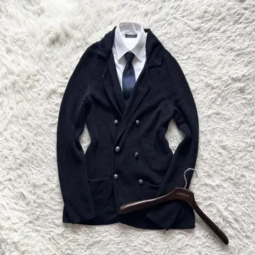 <>LARDINI 네이비 더블 코튼 자켓 사이즈 M 상당