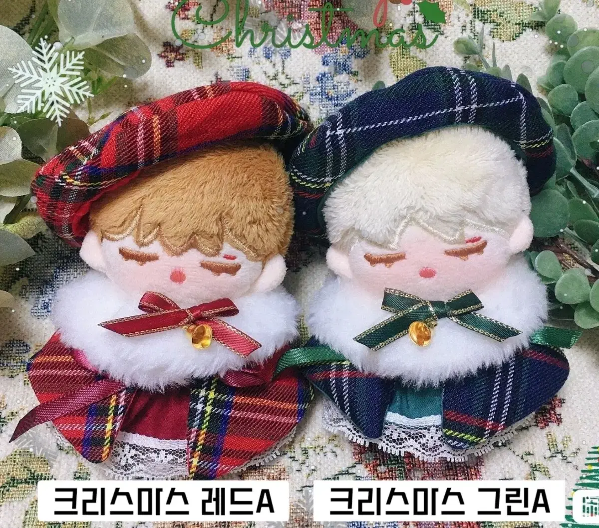 10cm 인형옷 수제망토 크리스마스레드A