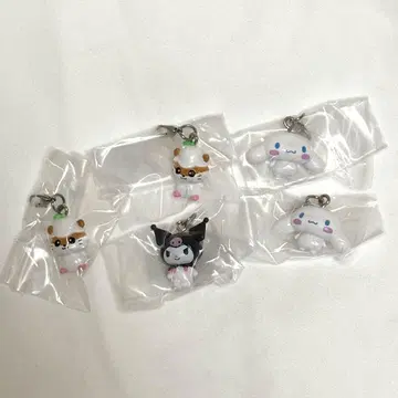 산리오 메지루시 키링 5개 세트 시나몬 코로코로 밤 린 쿠로미