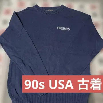 USA 구제 의류 90년대 맨투맨 트레이닝복 니트 구제 의류 네이비 컬러
