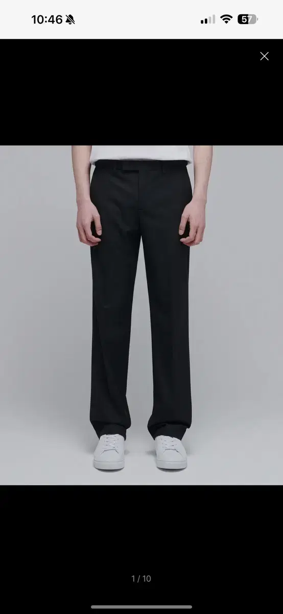 Musinsa Standard Lightweight Semi Wide Hidden Banding Slacks [Black] 27