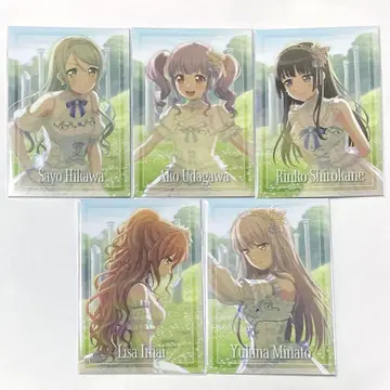 뱅드림 Roselia 기초의 화관 CD 혜택 오리지널 카드 5종 세트