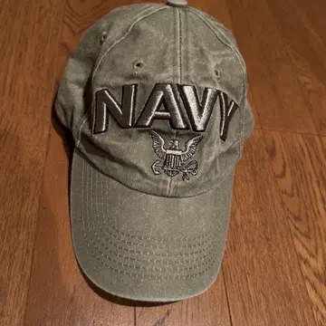 USNAVY 자수 캡 카키 모스그린
