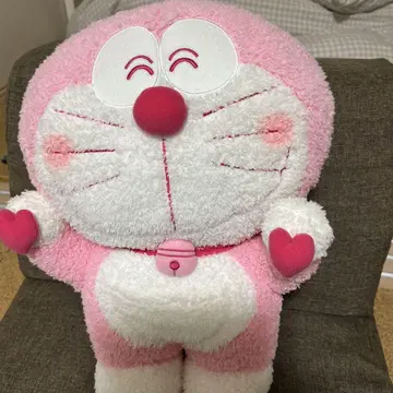 도라에몽 핑크 고양이 봉제 인형 약 35cm