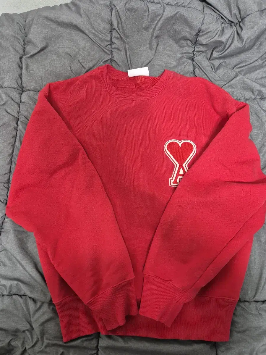 Ami Big Heart Logo Sweatshirt Red 2XL