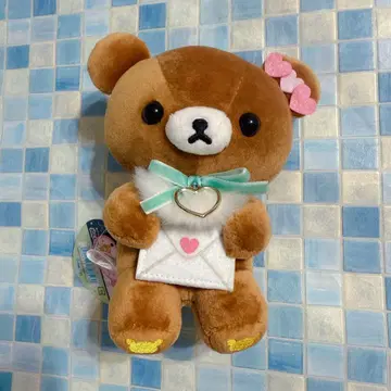 산엑스 리락쿠마 차이로이코구마 러브 레터 봉제 인형 한정품 레어