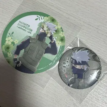 NARUTO 애니 카페 난자 타운 하타케 카카시 코스터 캔뱃지 혜택