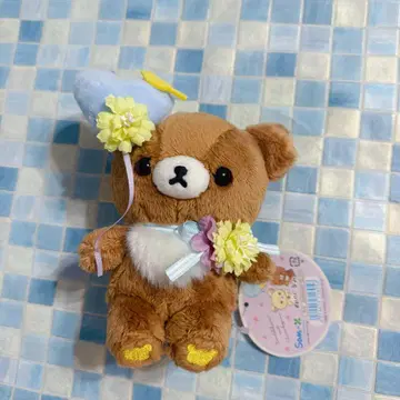 산엑스 리락쿠마 차이로이코구마 하트 풍선 봉제 인형 한정품 레어