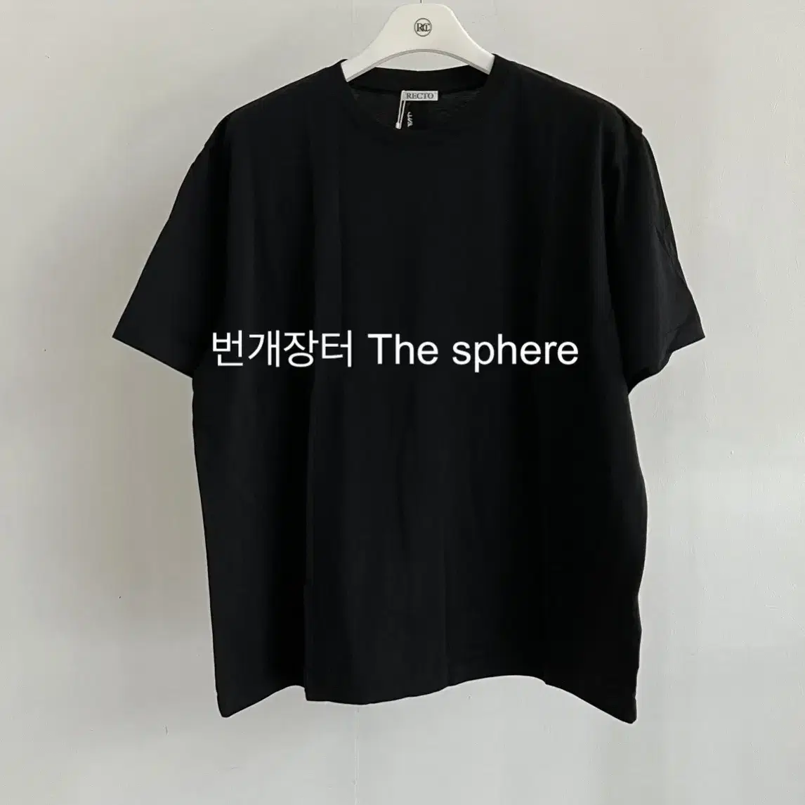 [RECTO] / ☆ 25SS CASHMERE BLEND LOOSE FIT T-SHIRT / BLACK RECTO | 렉토 Recto 25SS Cashmere Blend Loose Fit Short