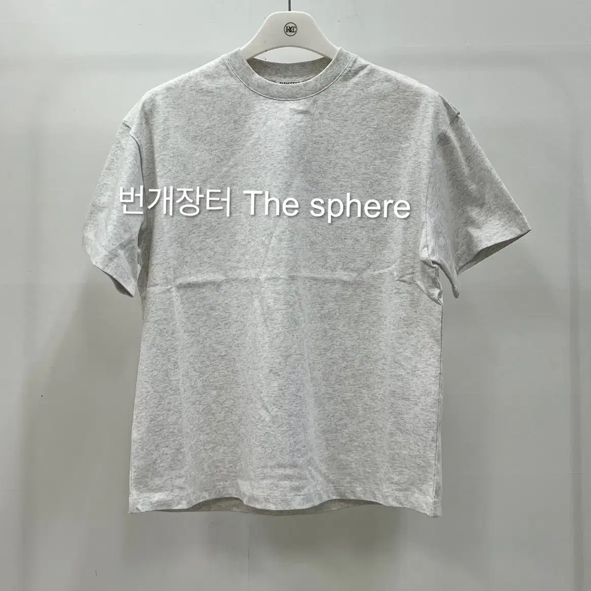 [RECTO] / ☆ 25SS ROUND NECK COTTON T-SHIRT / WHITE GREY RECTO | 렉토 Recto 25SS Round Neck Cotton Short Sleeve T