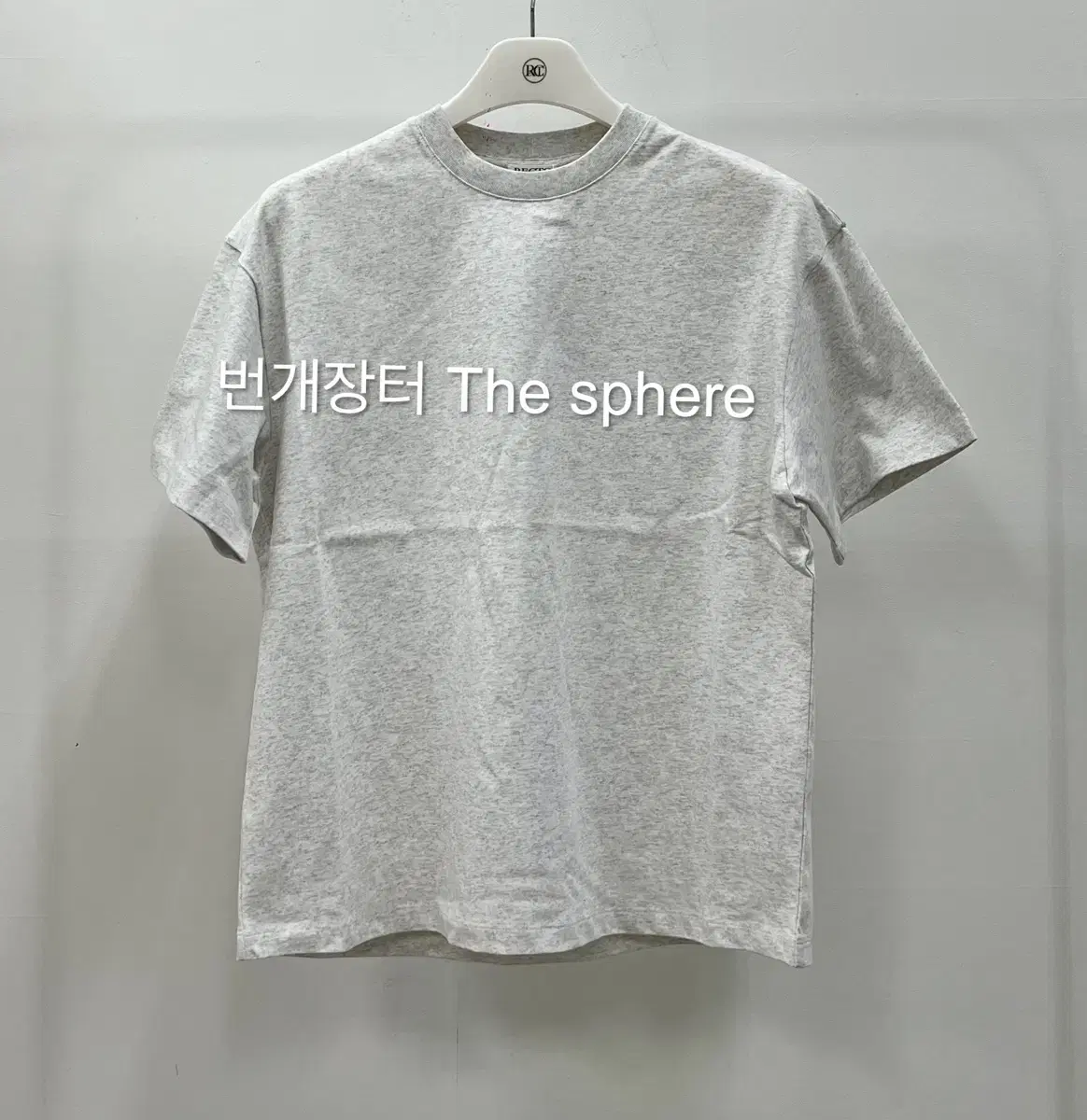 Recto 25SS Round Neck Cotton Short Sleeve T-shirt White Gray