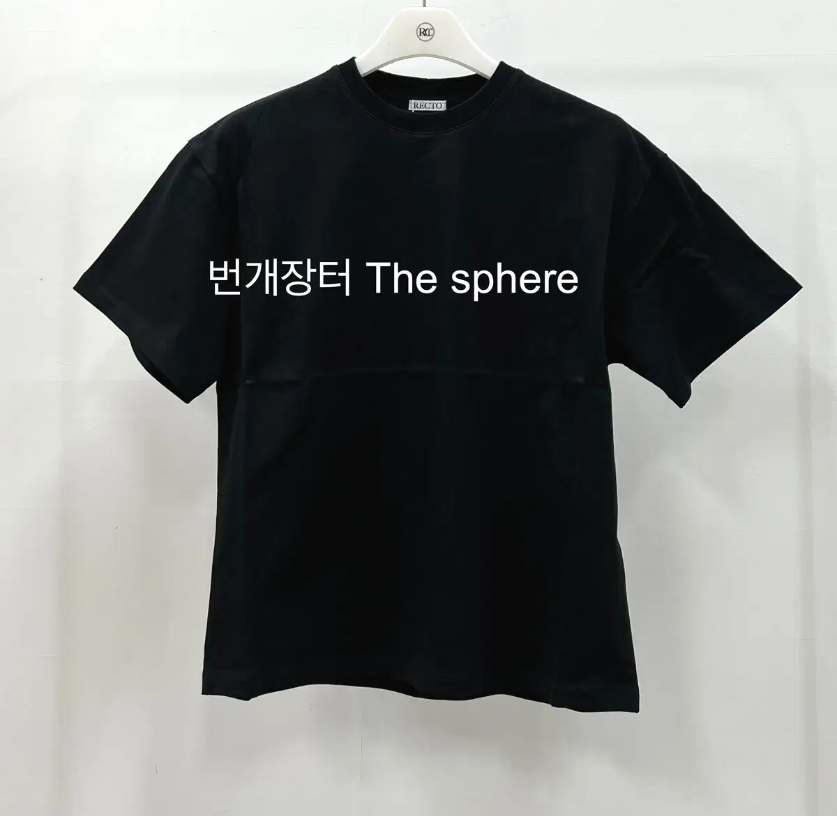 Recto 25SS Round Neck Cotton Short Sleeve T-Shirt Black