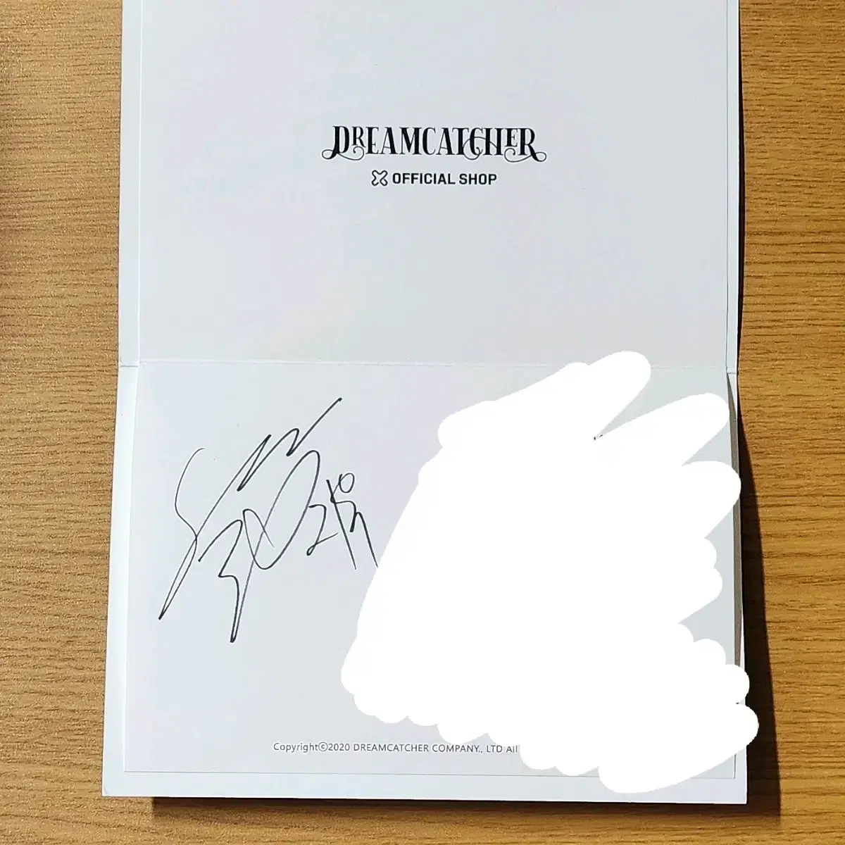 Dreamcatcher Jiu Autographed Message Card on Bunjang Global