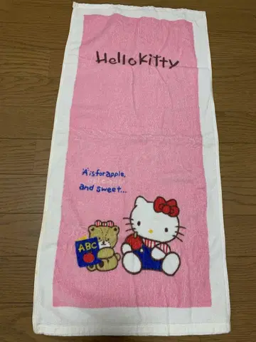 헬로키티 페이스 타월 레어 레트로